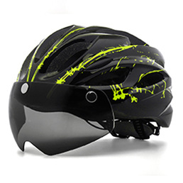 Kask rowerowy ochronny EPS z wizjerem, tylne światło LED EUTOUR