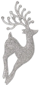 RENIFER SREBRNY ZAWIESZKA BOMBKI naCHOINKĘ STROIK