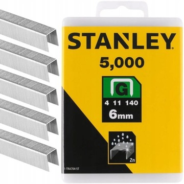 Zszywki galwanizowane G 6mm Stanley 1-TRA704-5T