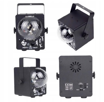 ПРОЕКТОР DISCO BALL, СВЕТОДИОДНЫЙ ОТРАЖАТЕЛЬ RGB