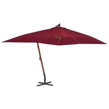 WISZĄCY PARASOL Z DREWNIANYM SŁUPKIEM 400X300CM BO
