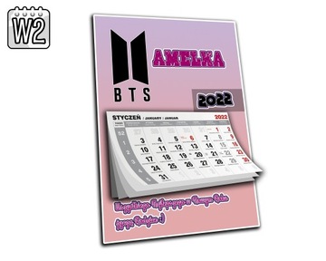 КАЛЕНДАРЬ BTS BOYS BAND А4 ВАШЕ ИМЯ + ПОЖЕЛАНИЯ!