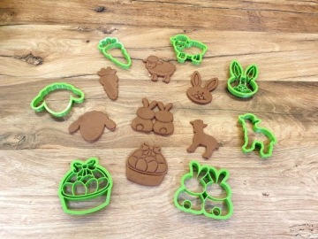 5 формочек для пасхальных пряников Набор формочек EASTER XL 5 шт.