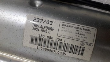 3B0880204F 3B0880204 AIRBAG PODUSZKA PASAZERA VW PASSAT B5 I
