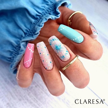 Розовый гибридный лак Claresa KISS ME! 3