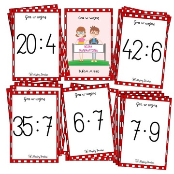 WOJNA MATEMATYCZNA gra MNOŻENIE i DZIELENIE 2