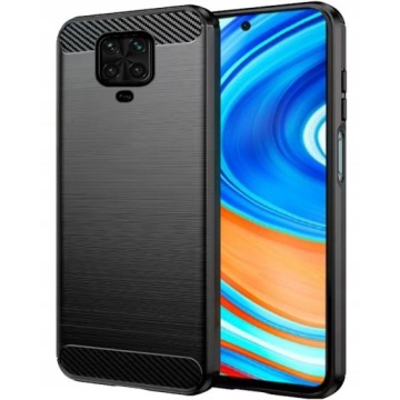 ETUI DO XIAOMI REDMI NOTE 9 PRO |PANCERNE KARBON CASE CZARNE +SZKŁO 9H