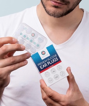 6x СИЛИКОНОВЫЕ ЗАГЛУШКИ ДЛЯ УШЕЙ 27 дБ МНОГОРАЗОВЫЕ ШУМОПОДАВЛЕНИЕ ВО ВРЕМЯ СНА