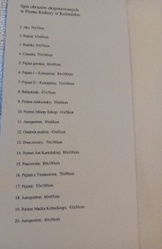 Автограф художницы - Агнешки Кобацкой. 2001 г.