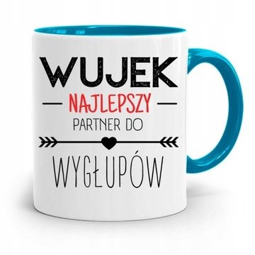 KUBEK BŁĘKITNY DLA WUJKA PARTNER DO WYGŁUPÓW z Nadrukiem ze Zdjęciem