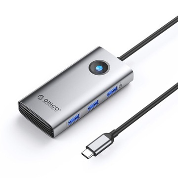 ORICO HUB ADAPTER STACJA USB-C 3.0 3X USB-A HDMI 4K LAN 1GB/S USB-C PD 100W