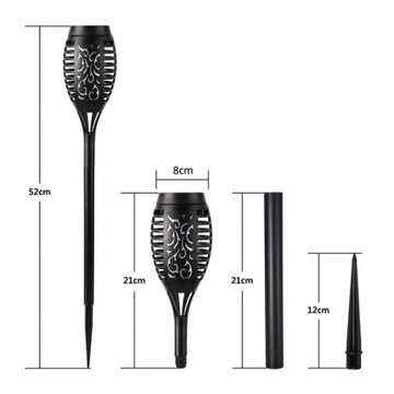 4 СОЛНЕЧНЫХ САДОВЫХ ЛАМПЫ СВЕТОДИОДНЫЙ ФАКЕЛ С ЭФФЕКТОМ ПЛАМЕНИ И ПОЖАРА