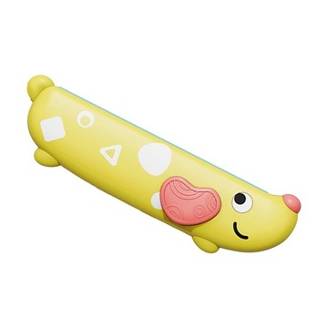 Детская губная гармошка, игрушечная гармошка на 16 отверстий, развивающая музыкальная желтая.