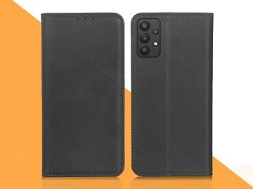 ФЛИП-ЧЕХОЛ ДЛЯ SAMSUNG GALAXY A32 5G ЧЕРНЫЙ МАГНИТНЫЙ ЗАКРЫТЫЙ + СТЕКЛО