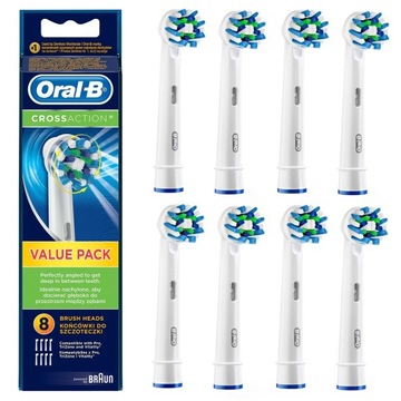 KOŃCÓWKI DO SZCZOTECZKI ELEKTRYCZNEJ ORAL-B CROSS ACTION 8 SZTUK