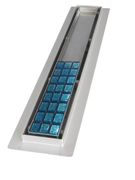 ЛИНЕЙНЫЙ СЛИВ НАПОЛЬНЫЙ ДУШ 100 СМ низкий, ПОЛНЫЙ слив 2в1