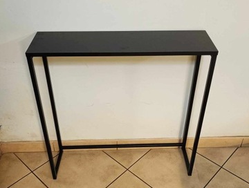 КОНСОЛЬ 68x80x22см ТУУДАРНЫЙ СТОЛИК ЛОФТ СТОЛ ДЛЯ ПРИХОЖЕЙ ПОЛКА ЧЕРНЫЙ ДУБ МЕТАЛЛ