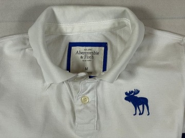 Abercrombie & Fitch polo duże logo blue unikat M L