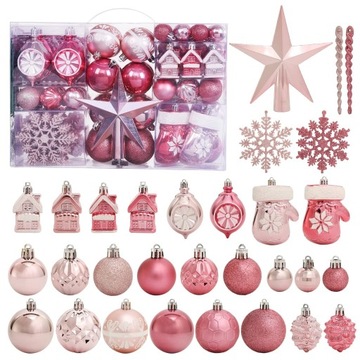 НАБОР РОЖДЕСТВЕНСКИХ ЕЛОЧНЫХ ШАРОВ 101 ШТ. РОЖДЕСТВЕНСКИЕ ЕЛОЧНЫЕ ШАРЫ КУЛОНЫ УКРАШЕНИЯ