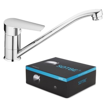 Смеситель для кухонной мойки, низкий смеситель для мойки, серебро Gaula SOTBE