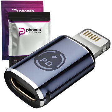 ADAPTER KONWERTER PRZEJŚCIÓWKA PHONEO Z USB-C LIGHTNING IPAD IPHONE 27W PD1