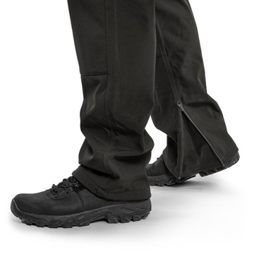 Spodnie ocieplane wodoodporne bojówki Mil-Tec Softshell Explorer Czarne XXL