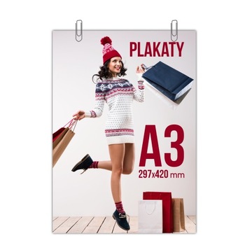 PLAKATY REKLAMOWE A3.180g. Odporne na blaknięcie