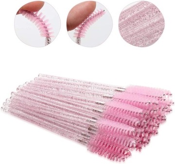 СПИРАЛЬНАЯ ЩЕТКА ОДНОРОДНЫЕ ЩЕТКИ ДЛЯ РЕСНИЦ СПИРАЛЬ ДЛЯ БРОВЕЙ 50 шт.