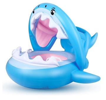 KOŁO DO PŁYWANIA PONTON Z SIEDZISKIEM DASZKIEM I UCHWYTAMI REKIN