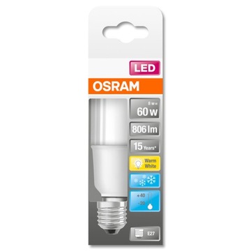 Лампа OSRAM LED STAR STICK, трубка 8Вт 2700К E27