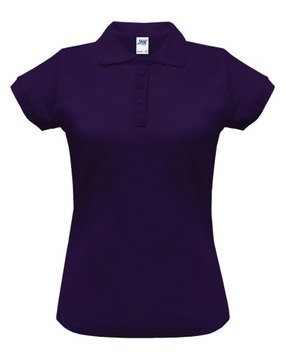 Polówka damska polo REGULAR JHK fioletowa S