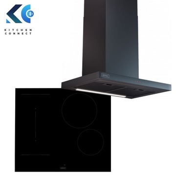 Zestaw Kernau Płyta + Okap Kitchen Connect Czarny