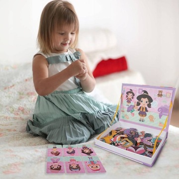 МАГНИТНАЯ ПАЗЛ-ПАЗЗЛ КРЕАТИВНАЯ ОДЕЖДА ДЕВУШКИ ОДЕВАЛКА