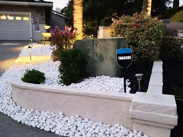 Белый садовый камень Тасос 3-6 см, 500 кг, большая сумка