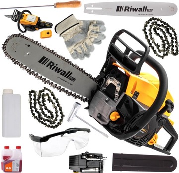 Piła łańcuchowa Spalinowa Riwall MOC 4500 W / 8 KM Riwall 5140 Set MOCNA