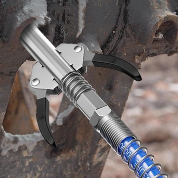 НАКОНЕЧНИК ДЛЯ СМАЗКИ САМОКОНТРЯЩАЮЩИЙСЯ ЗАЖИМ 10 000PSI + ШЛАНГ 30 СМ