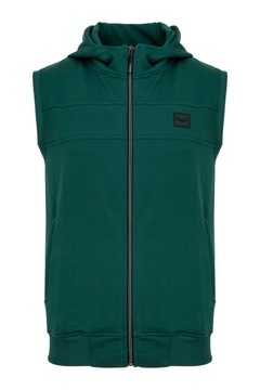 Bezrękawnik bluza bez rękawów kamizelka lekka nieocieplona z kapturem 6XL