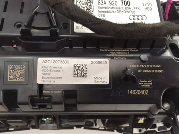 AUDI Q3 83A F3 2019 PŘÍSTROJOVÁ DESKA BUDÍK LCD DISPLEJ