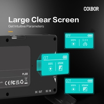 Карманная светодиодная панель Colbor PL8B 2500-9000K
