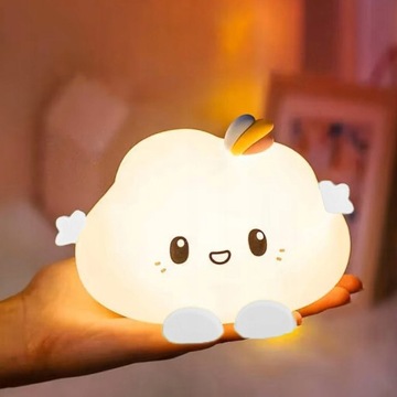 СИЛИКОНОВАЯ НОЧНАЯ ЛАМПА ДЛЯ ДЕТЕЙ LED RGB USB 16 ЦВЕТОВ ОБЛАЧНАЯ ЛАМПА