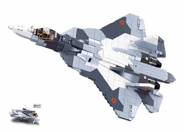 KLOCKI MYŚLIWIEC SU57 FLANKER SAMOLOT ODRZUTOWIEC