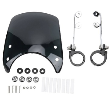 ОБТЕКАТЕЛЬ ВЕТРОВОГО СТЕКЛА МОТОЦИКЛА + ФИКСИРОВАННЫЙ КРОНШТЕЙН УНИВЕРСАЛЬНЫЙ ВИНТАЖ