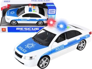 Samochód Policyjny Auto POLICJA Światło Dźwięk 1:16 syrena