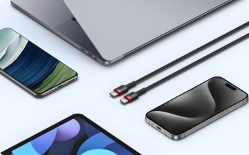 НАБОР КАБЕЛЕЙ BASEUS USB-C КАБЕЛЬ ДЛЯ БЫСТРОЙ ЗАРЯДКИ USB TYPE-C 100 Вт PD 2 ШТ.