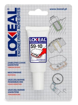 USZCZELNIACZ ZŁĄCZY KOŁNIERZOWYCH LOXEAL 59-10 +200°C WYSOKA LEPKOŚĆ 10 ml
