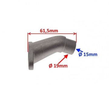 Króciec gaźnika do silnika rowerowego 80cm3