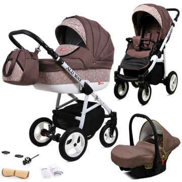 Wózek 3w1 dziecięcy spacerówka BabyLux ALU WAY