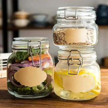 НАКЛЕЙКИ НА БАНКИ ДЛЯ СПЕЦИЙ САМОКЛЕЯЩИЕСЯ БАНКИ БЕЗ ПЕЧАТИ 300 шт.