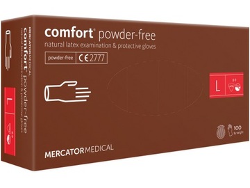 Rękawiczki lateksowe bezpudrowe Mercator Latex Comfort roz. L 100 szt.