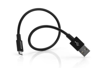 USB-USB микрокабель 0,3 м Verbatim 48866, черная оплетка